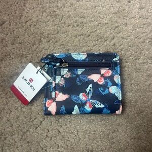 Mundi Blue and Pink Butterfly Wallet
